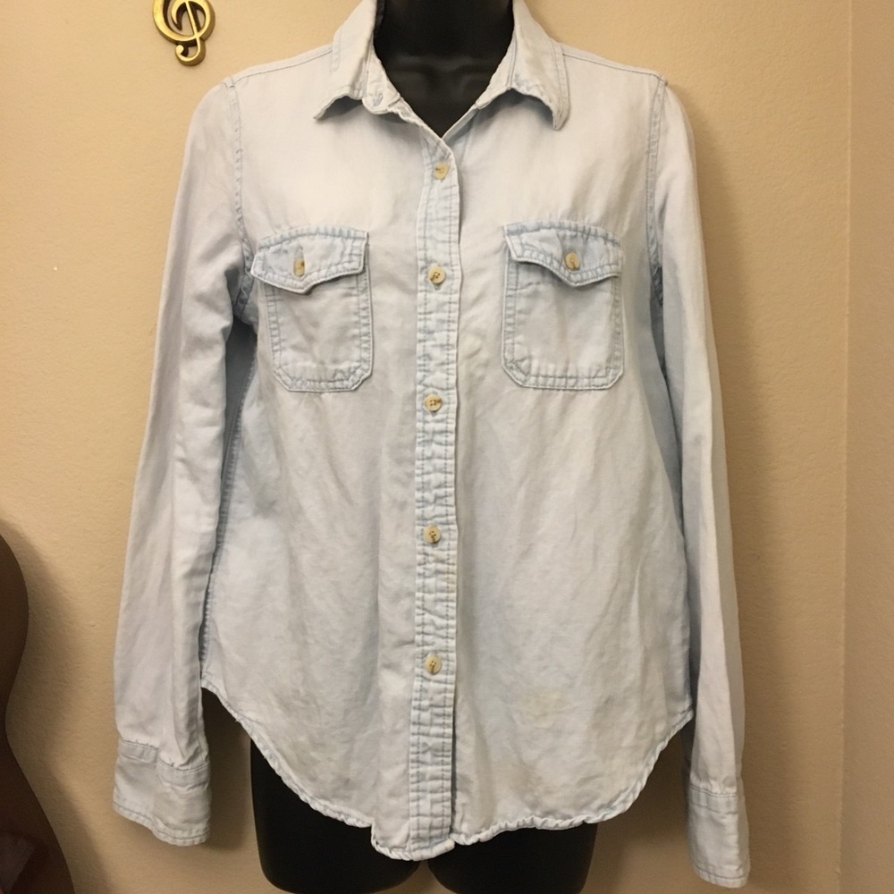 Women’s light jean button down